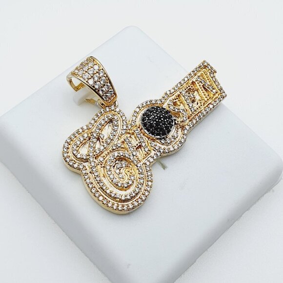 "14K Gold Plated Cubic Zircon Pendant, INUS1BR232 - Picture 6 of 9